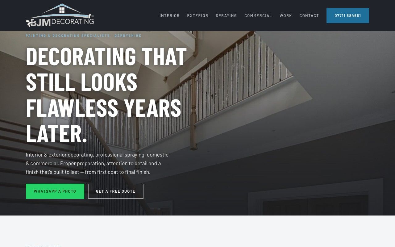 The BJM Decorating website